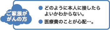 ご家族ががんの方